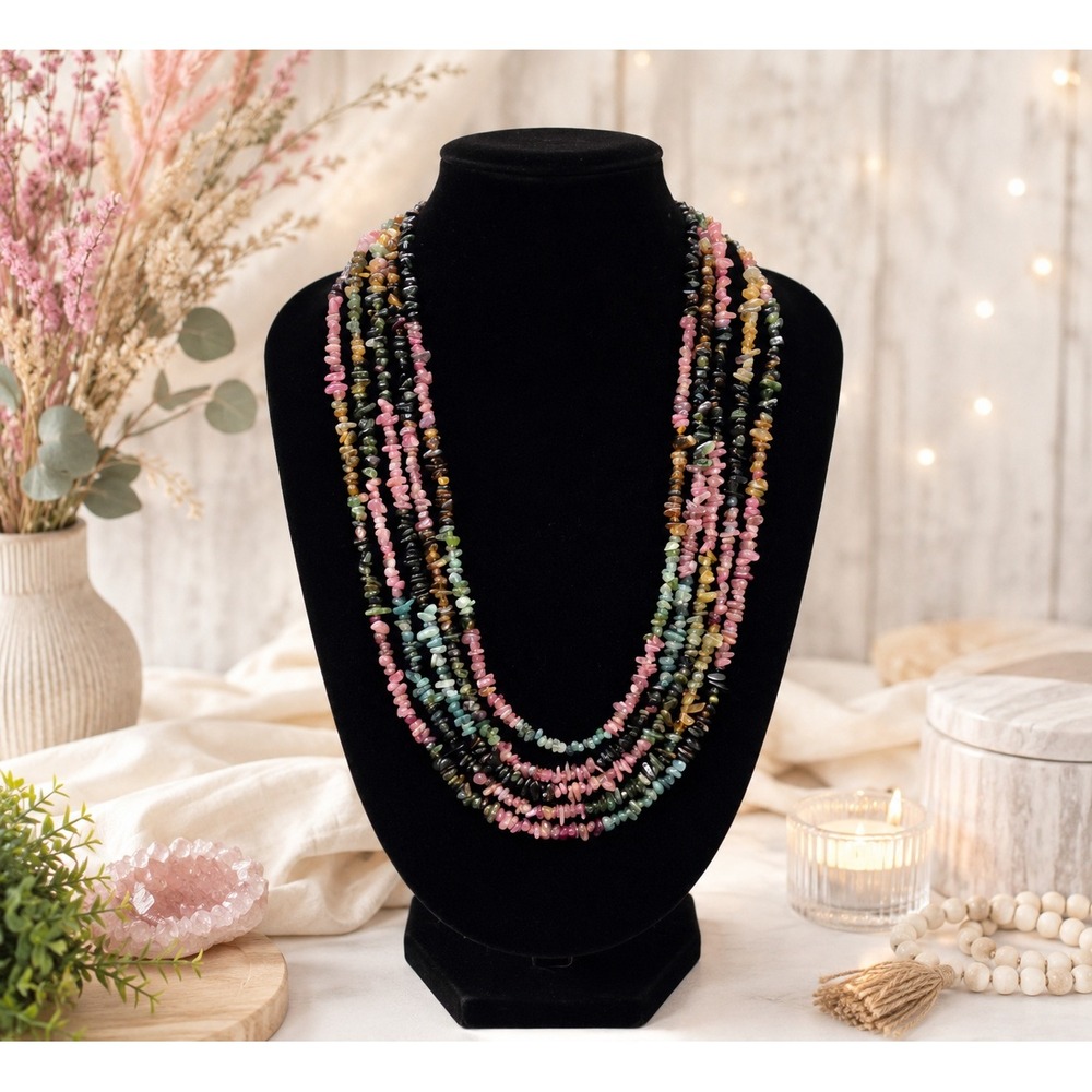 Multi-Strand Gemstone Chip Necklace + FREE Brand-New Napier Jewelry Bonus!